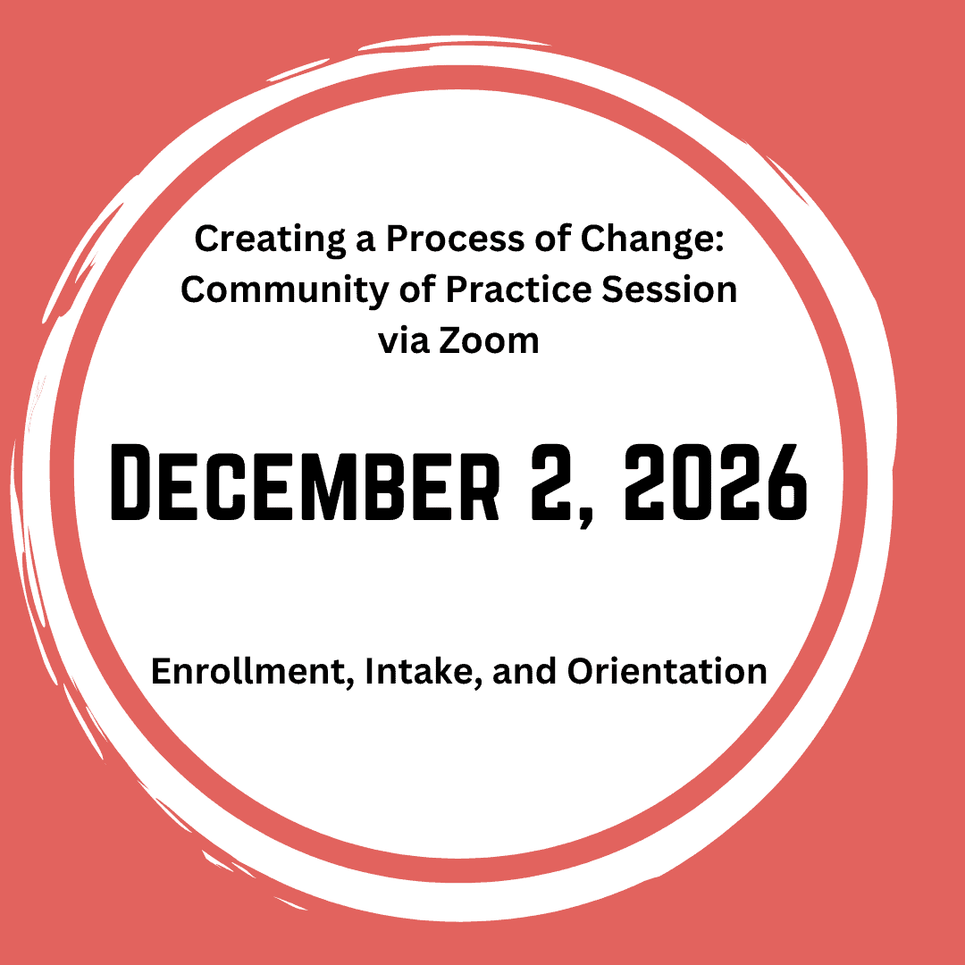 Creating a Process of Change: Community of Practice Session